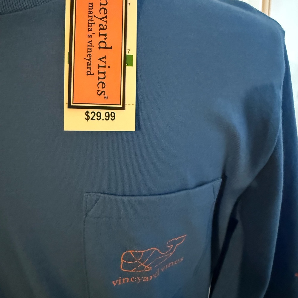 Vineyard Vines Blue Long Sleeve Basketball Shirt